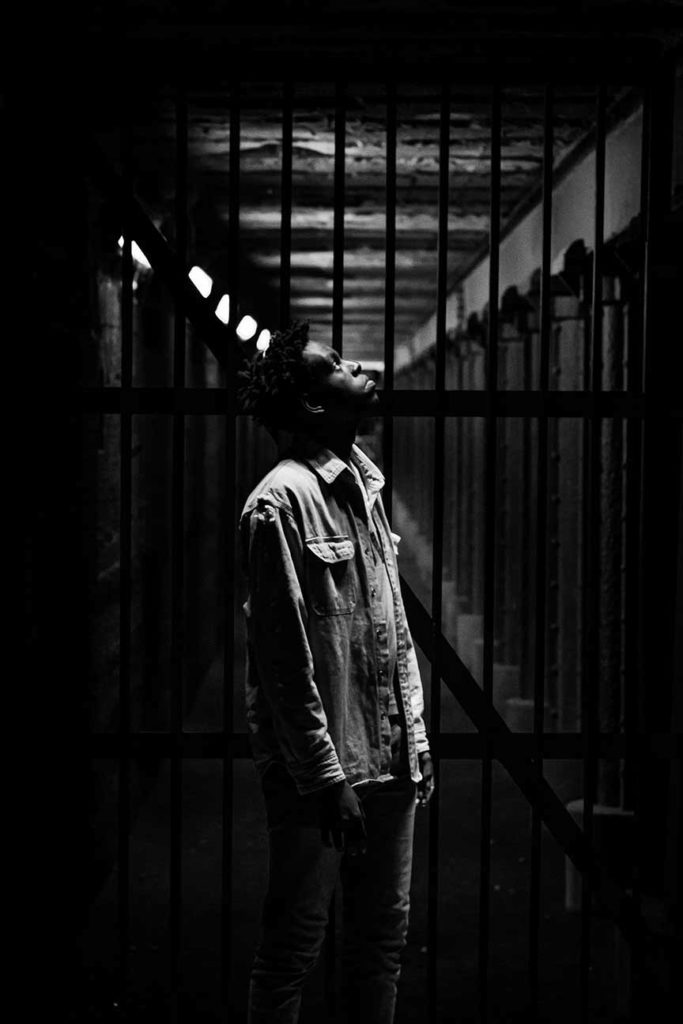 Person black and white