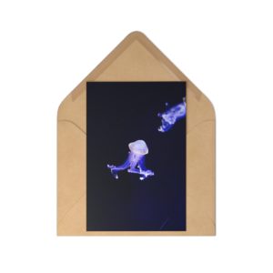 Qualle im Weltall Postkarten